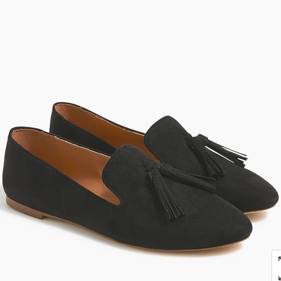 J. Crew Shoes - J.Crew Black Tassel Flat Loafers Shoes Size 10.5 New